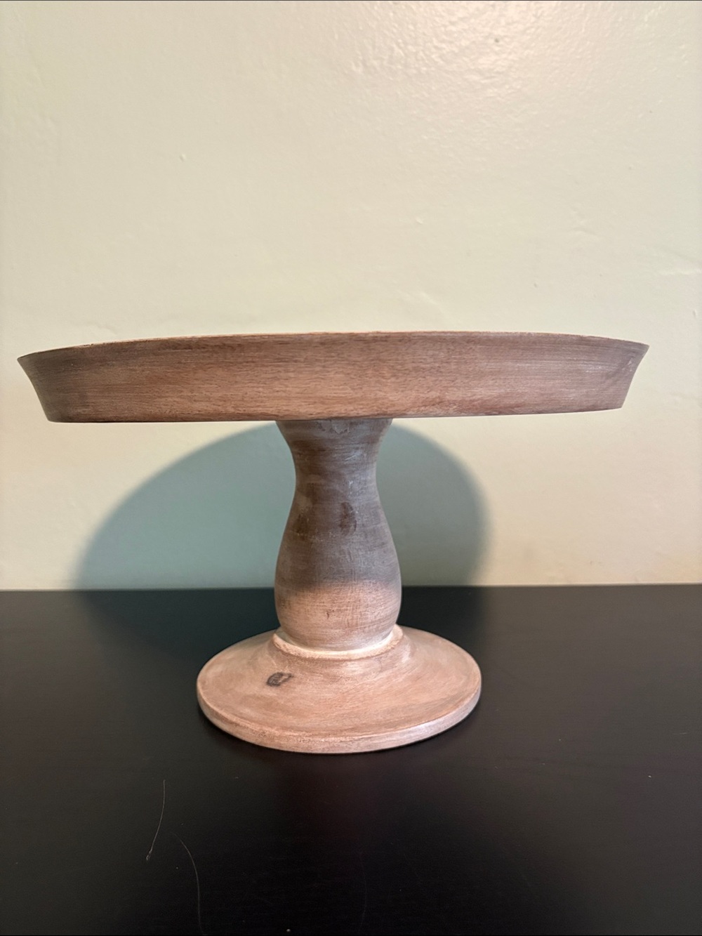 Wooden Pedestal Cake Stand - Natural Light Brown